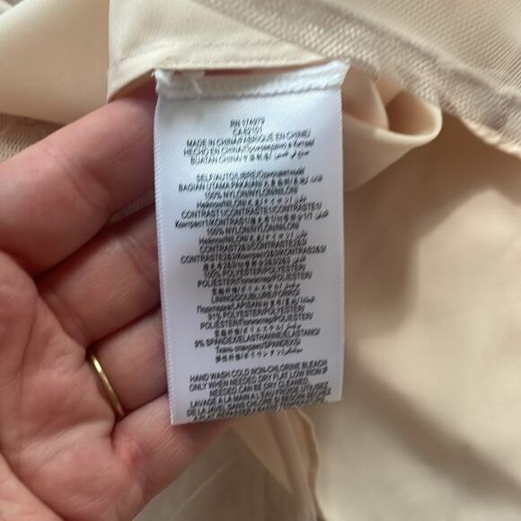 BCBGMAXAZRIA Pleated Tulle Mini Dress in Regal Champagne - Picture 15 of 16